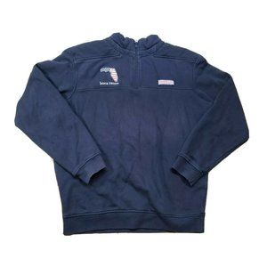 Vineyard Vines Navy Blue Thick 1/4 Zip Collar Sweatshirt Men's M Boca Florida